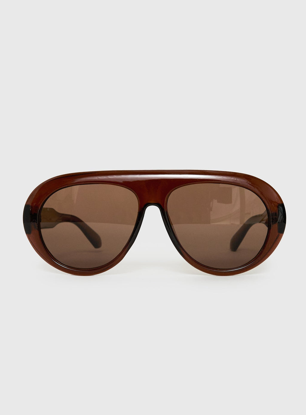 Callissa Oversized Aviator Sunglasses Brown