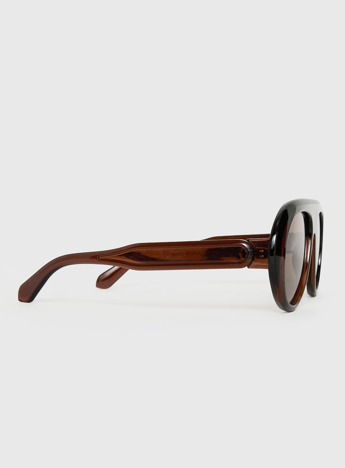 Callissa Oversized Aviator Sunglasses Brown